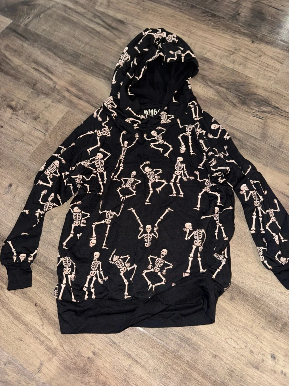 BMBC Bare Moon Baby Co Skeleton Bamboo Hooded Pullover 3T Halloween - Picture 6 of 6